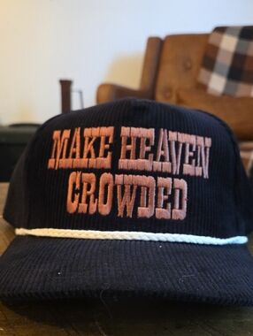 Womens Corduroy Trucker Hat with Embroidery. God.